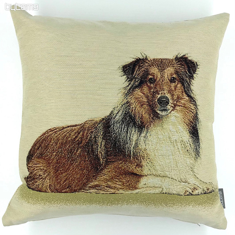 COLLIE DOG tapestry cushion cover