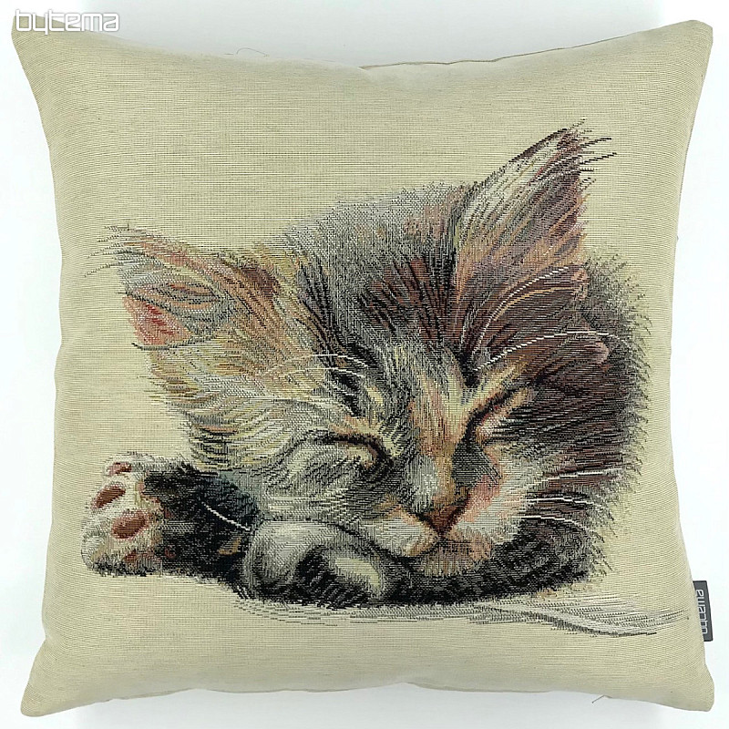 Tapestry pillow-case CAT sleeping