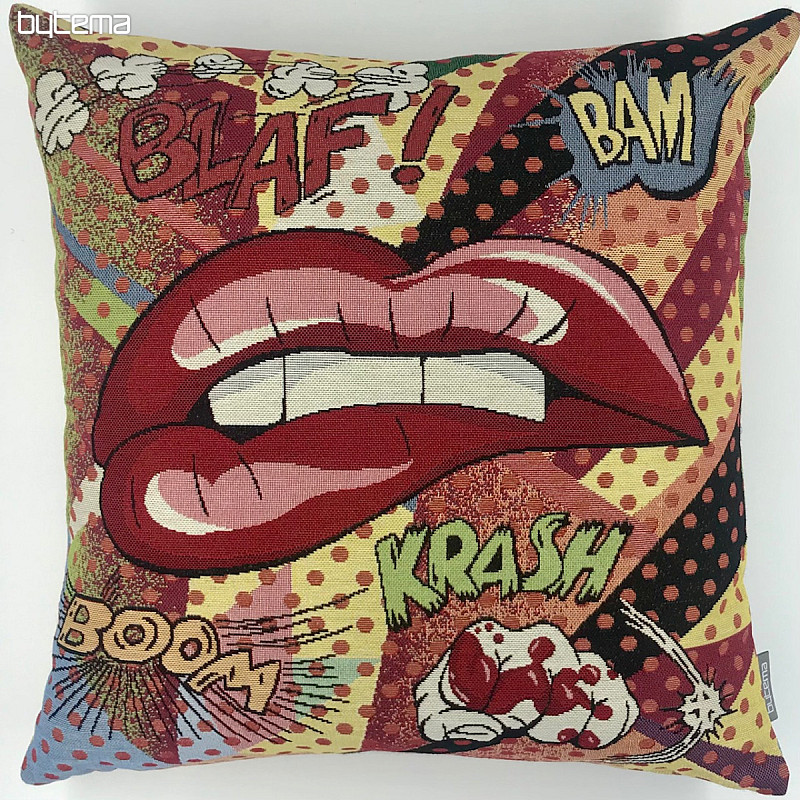 Tapestry cushion cover COMICS LIPS