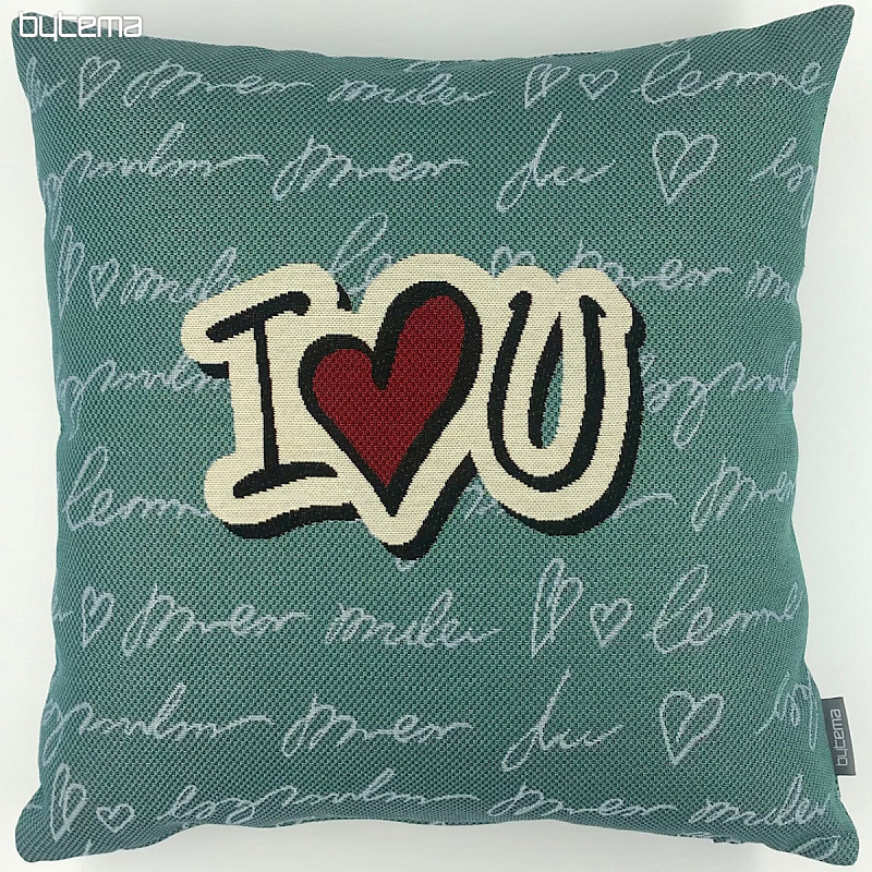 Tapestry cushion cover I LOVE YOU