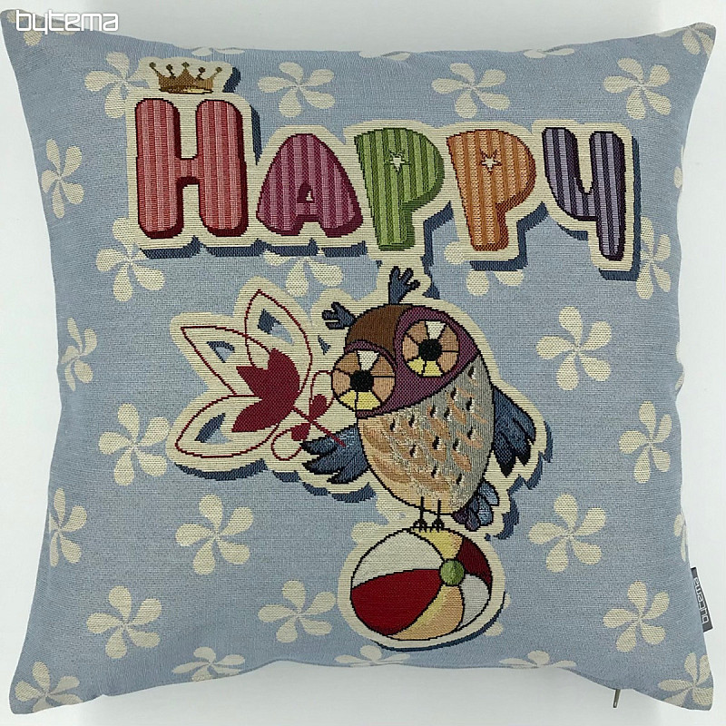 Tapestry cushion cover HAPPY