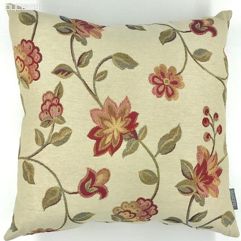 Decorative pillow tapestry LOTUS brown - big flower