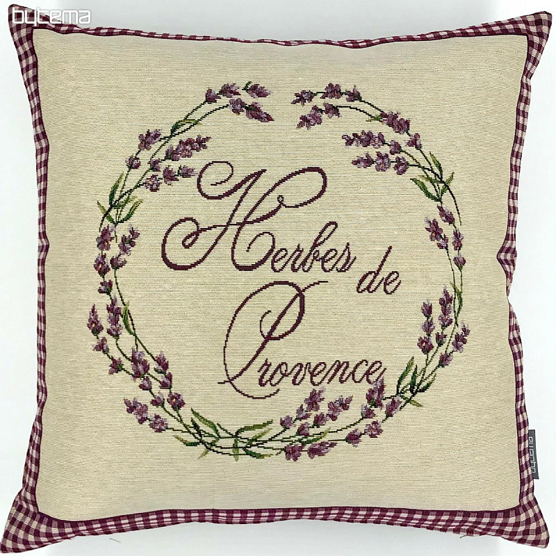 Tapestry cushion cover FLOWERS FROM PROVENCE WREATH