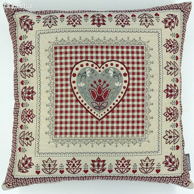 Tapestry cushion cover HEART LACE