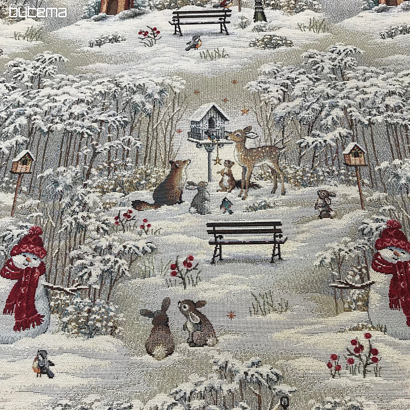 Tapestry fabric NIGHT WINTER