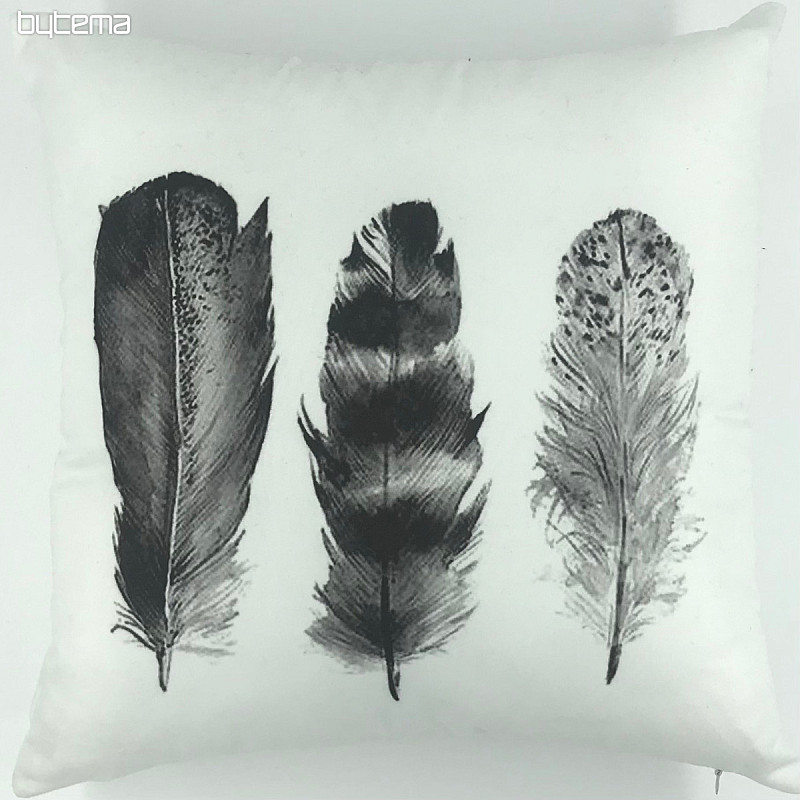 Pillow-case 45x45 FEATHERS black