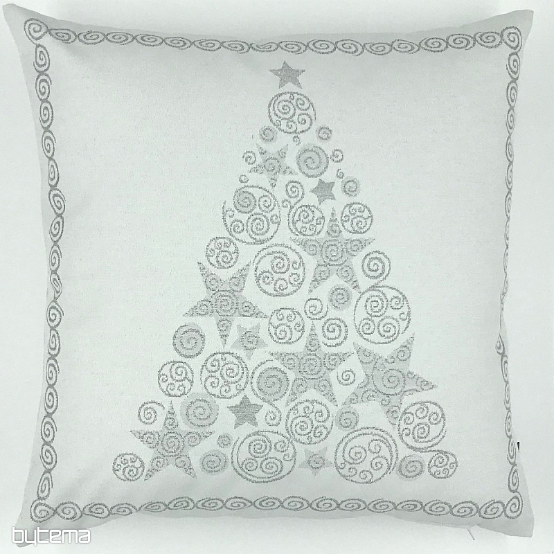 Christmas decorative pillow cover FLASH silver gray