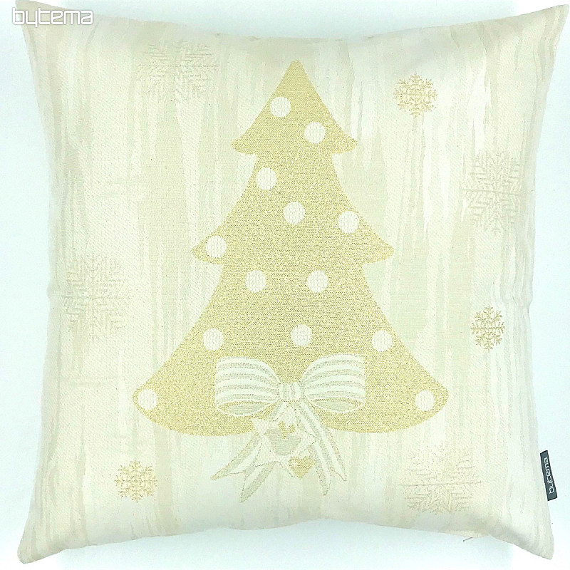 Christmas decorative pillow TREE gold