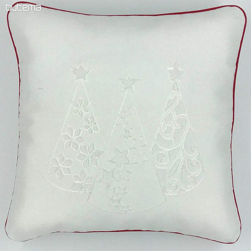 Embroidered decorative cover CHRISTMAS TREE WHITE