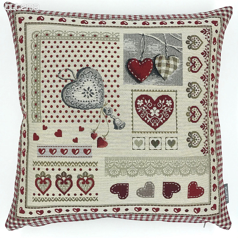Tapestry cushion cover SRDCE NATUR