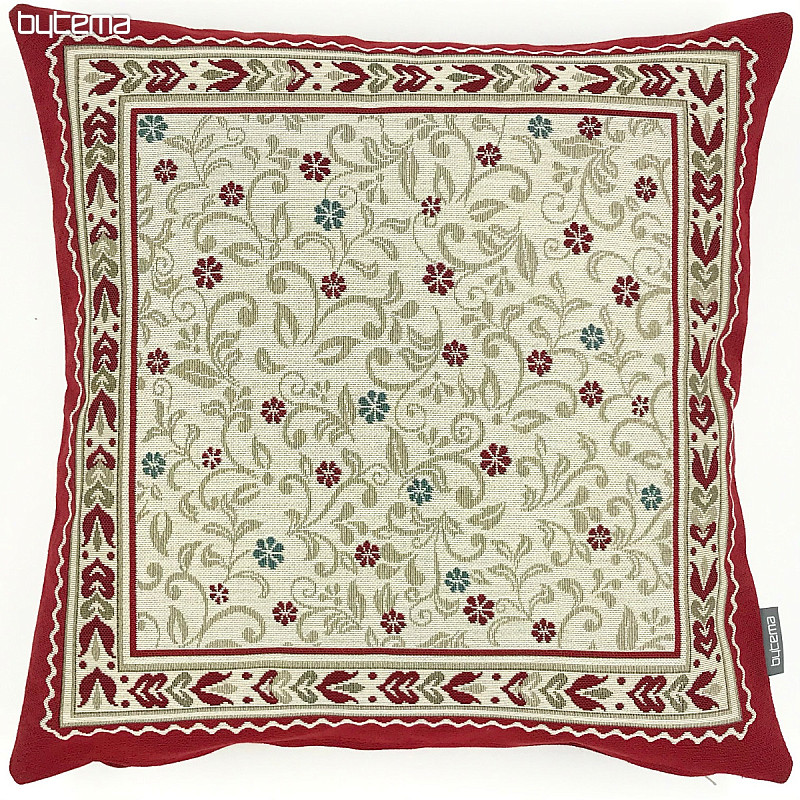 Tapestry cover for a pillow FLOWERS IN THE FRAME