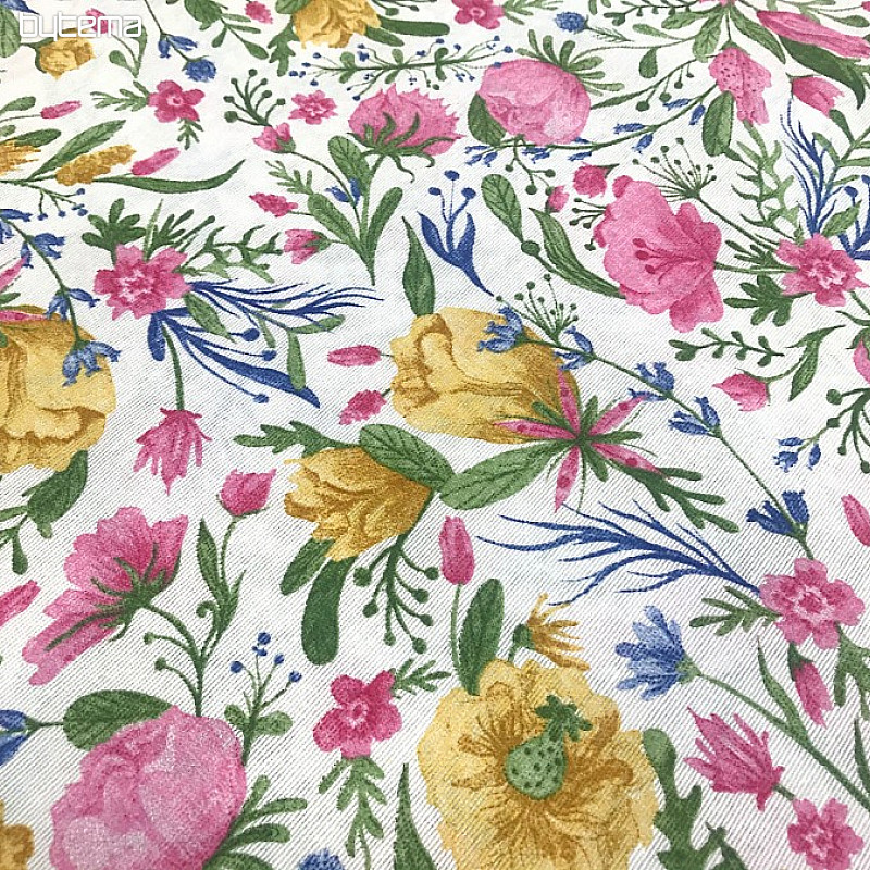 Tablecloth - CLARA flowers pink