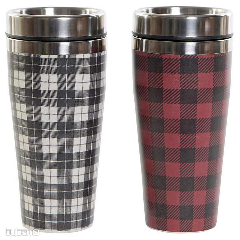 Thermo mug CHECK BLACKD 450 ml