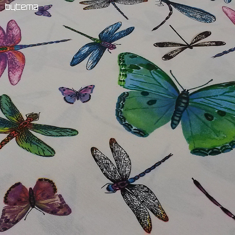 Decorative fabric Butterflies and Dragonflies