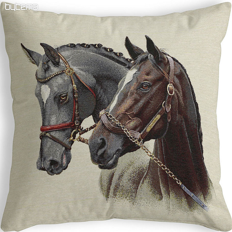 Tapestry cushion cover HORSES - large
