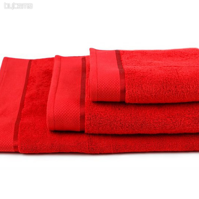 Towel and bath towel MICRO red