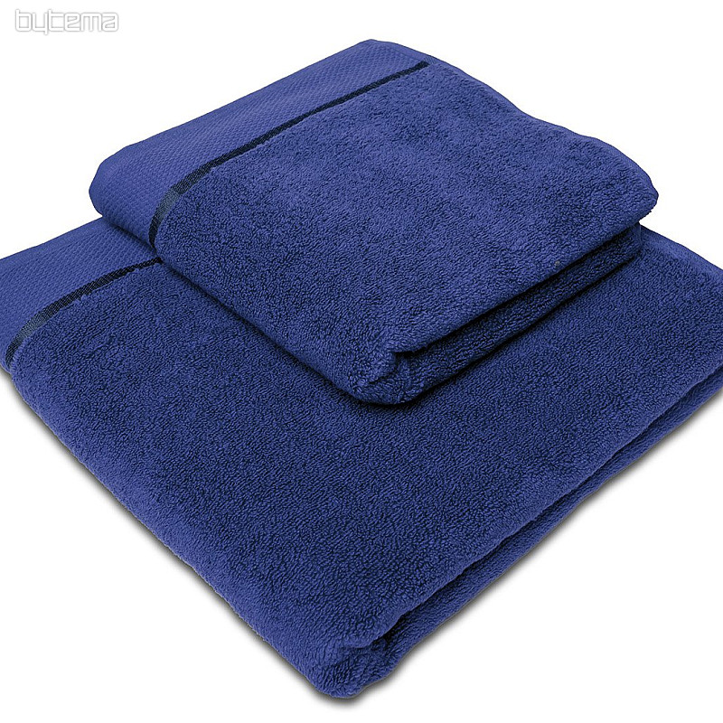 Towel and bath towel MIKRO navy blue dark