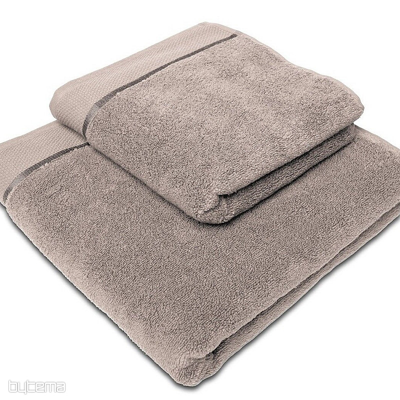 Towel and bath towel MIKRO grey-brown