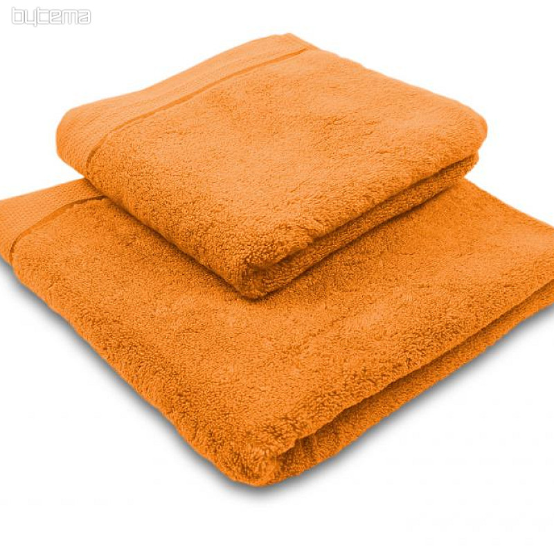 Towel and bath towel MIKRO Orange-mustard