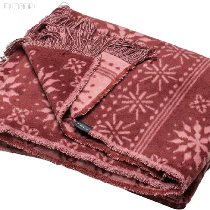 Cotton blanket Winter snowflakes Red snowflakes