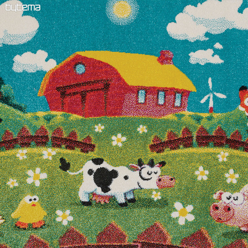 Children&#39;s piece rug PLAY FARMA