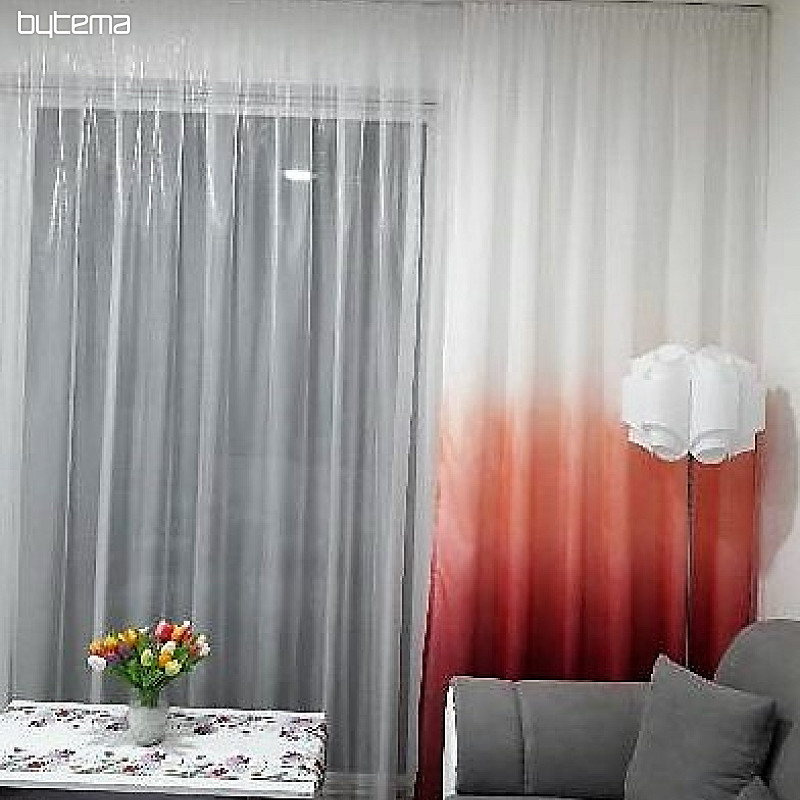 Light decorative curtain HAPPY pink