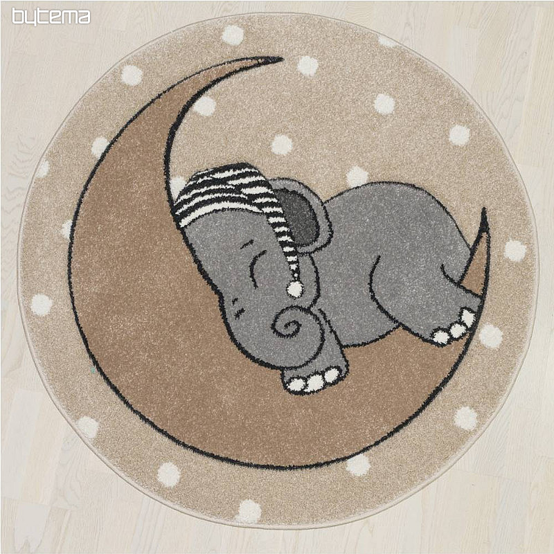 Children's round carpet VEGAS elephant