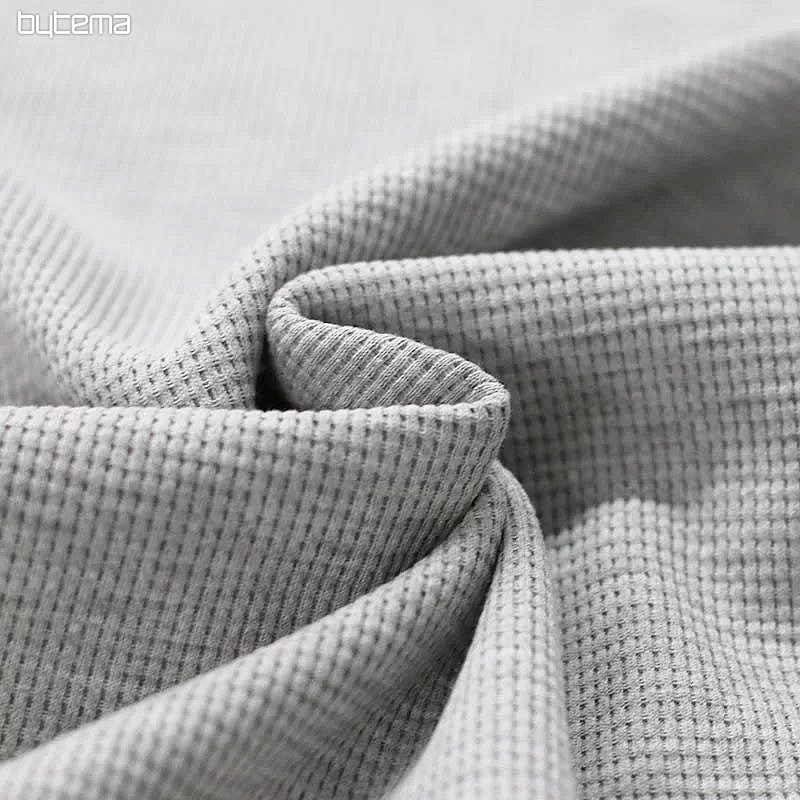 Cotton knit with waffle weave - gray
