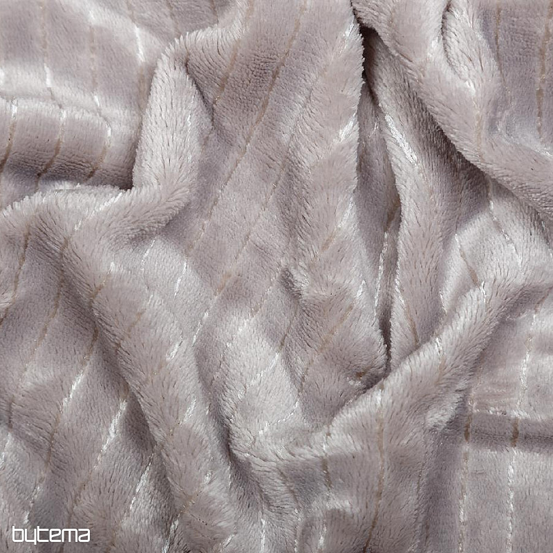 Microflannel sheet - glossy strip 90/200 SLEEP WELL gray