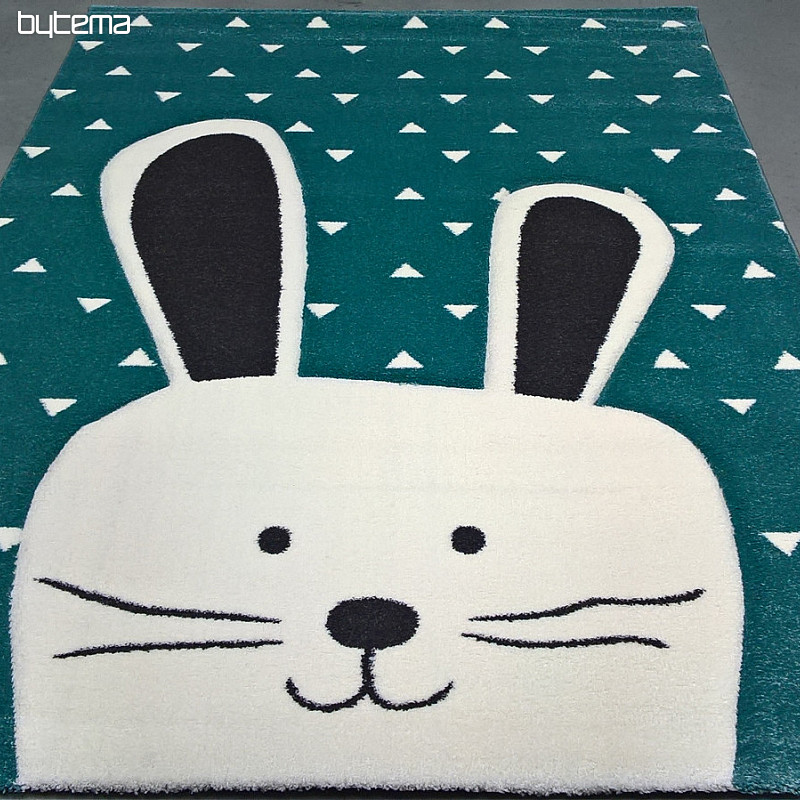 Children carpet PASTEL Bunny turquoise