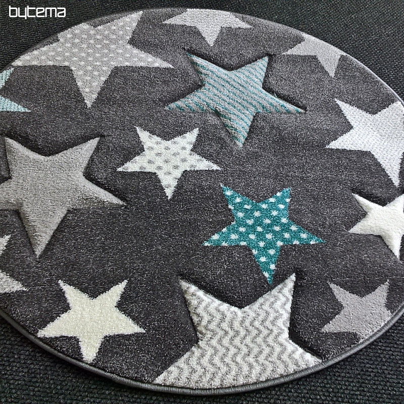 Children's round carpet PASTEL Stars