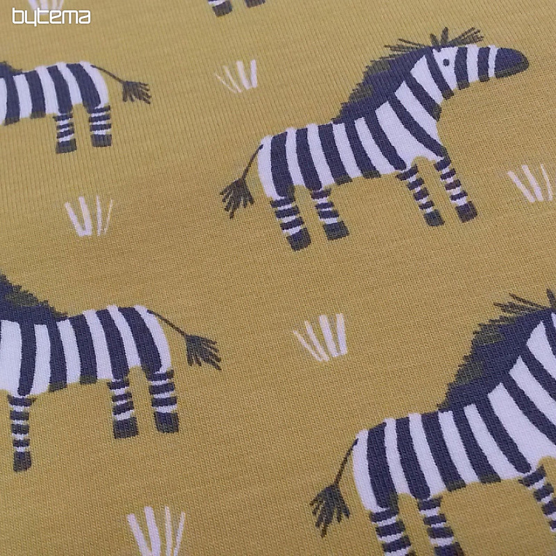 Cotton jersey ZEBRA yellow-green