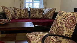 Bespoke cushions in Mandala Arcadia tapestry fabric