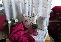 Elegant curtains from embroidered ASHVILLE fabric