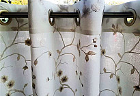 Elegant curtains from embroidered ASHVILLE fabric