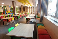 Colorful cushions in the newly opened Magic Park playroom