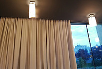 Curtains at the Hotel Olympia in Kopřivnice