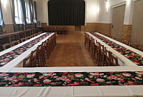 Tablecloths for the cultural center of the village of Lešná