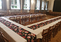 Tablecloths for the cultural center of the village of Lešná