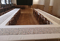 Tablecloths for the cultural center of the village of Lešná