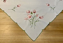 Embroidered tablecloths with spring motifs