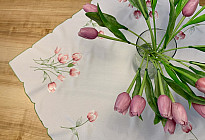 Embroidered tablecloths with spring motifs