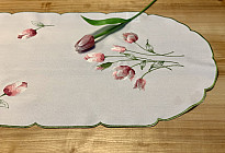 Embroidered tablecloths with spring motifs