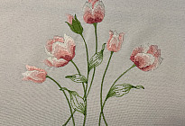 Embroidered tablecloths with spring motifs