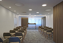 Curtains and drapes for the ceremonial hall of the village of Vidče