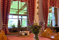 Curtains and tablecloths in the guesthouse Pod Šerákem