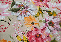 Cotton fabrics with spring and summer motifs