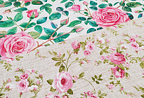 Cotton fabrics with spring and summer motifs