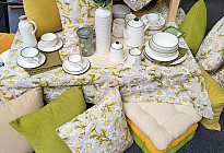 Cotton fabrics with spring and summer motifs