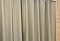 Family house - installation of tracks and decorative blackout curtains